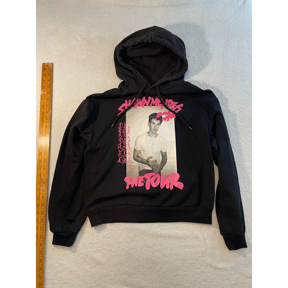 Shawn Mendes The Tour 2019 H&M Divided Black Pink Graphic Hoodie Mens Medium